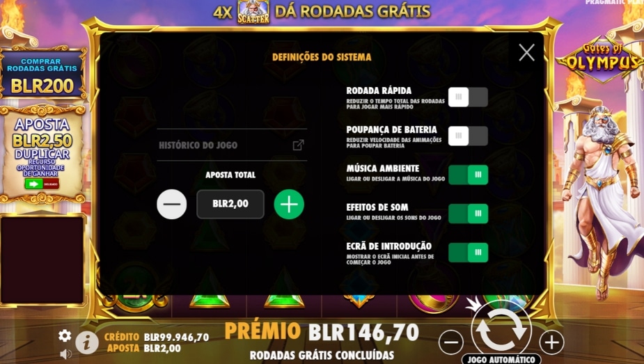 Caça-níqueis Gates of Olympus