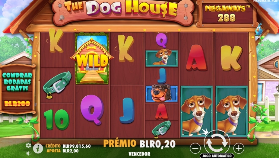 Caça-níquel online The Dog House Megaways símbolo Wild