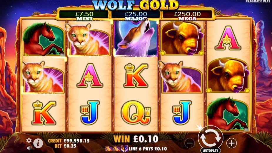 Caça-níquel online Wolf Gold Wild