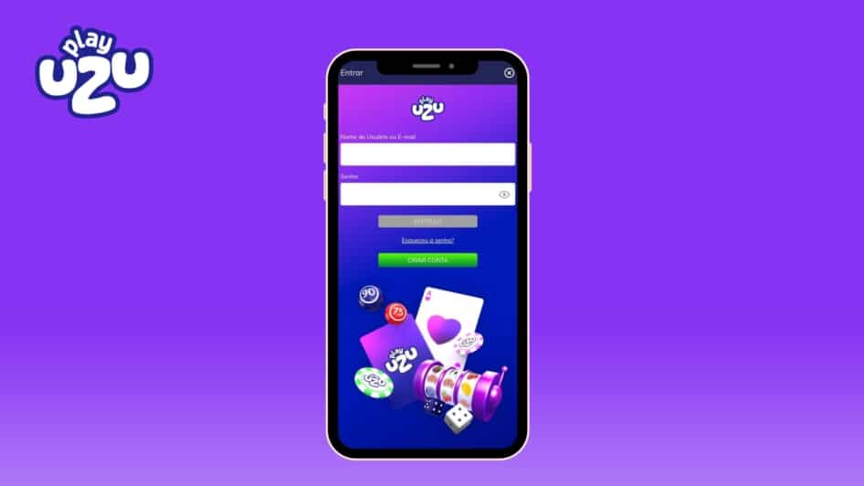 Login no celular do Playuzu Brasil Cassino