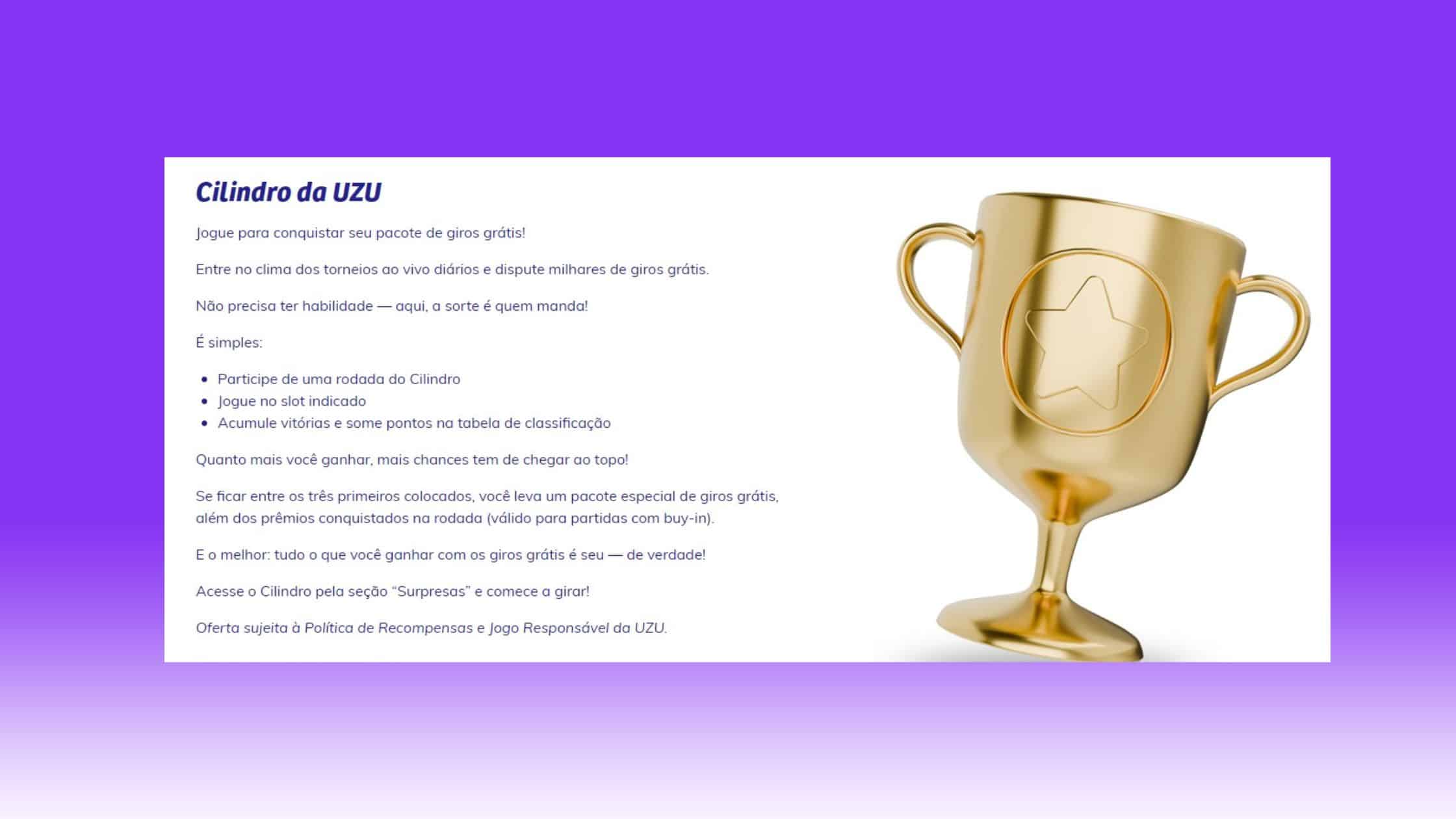 Promoçao Cilindro do playuzu cassino brasil