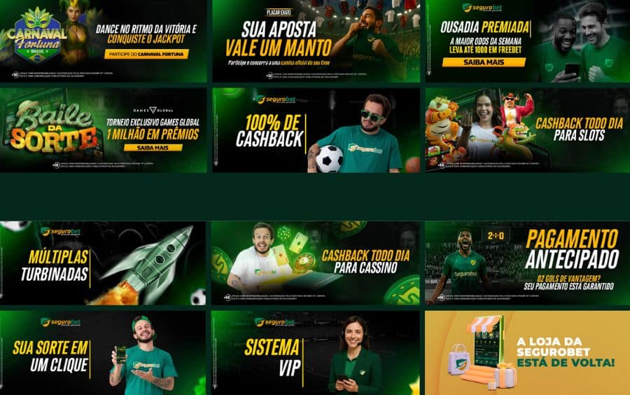 Promoçoes recorrentes Seguro Bet Brasil.