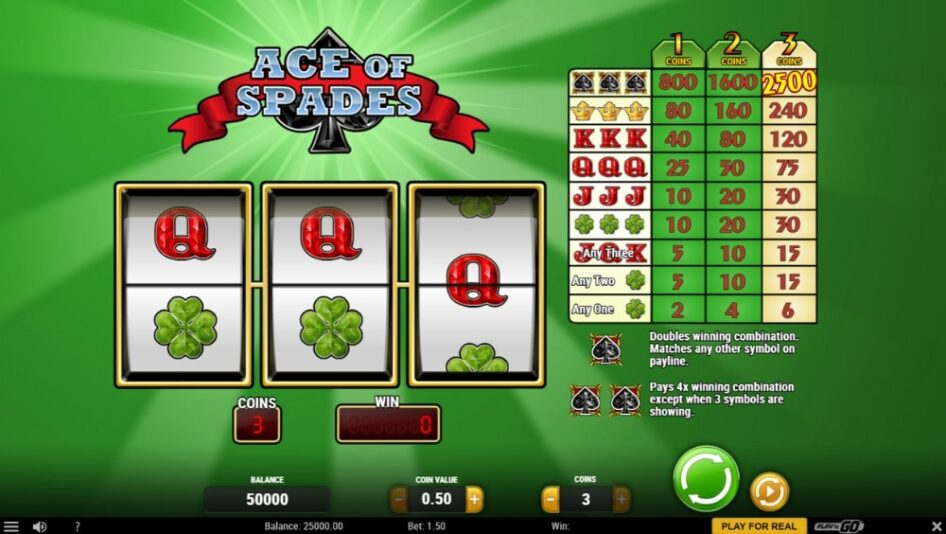 Ace of Spades por Play'n GO