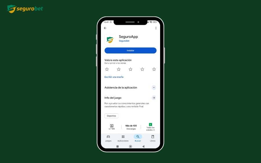 App android da Seguro Bet Brasil.