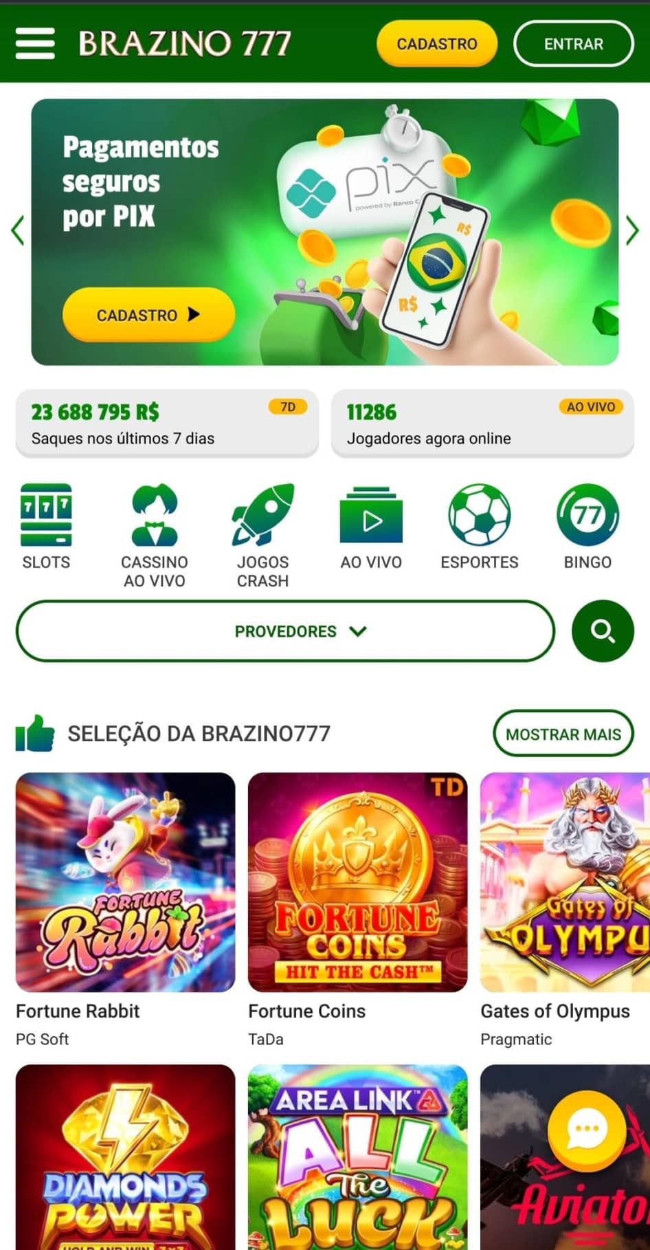 brazino-app-pagina-principal