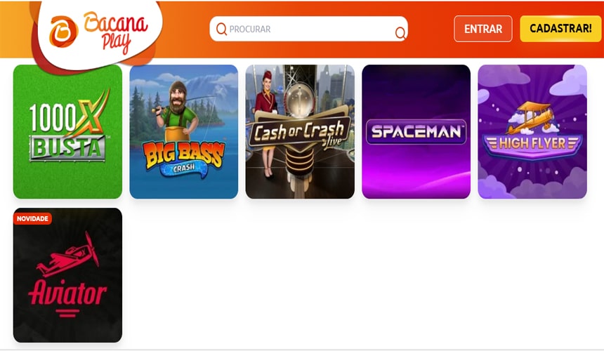 jogos crashes BacanaPlay