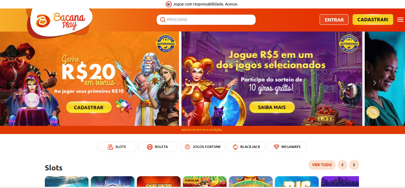 criar conta bacanaplay