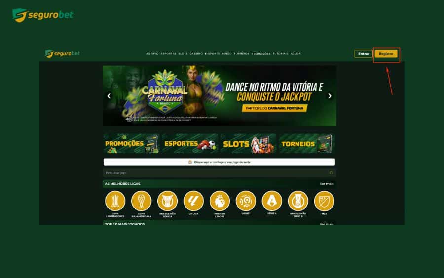 Processo de registro segurobet