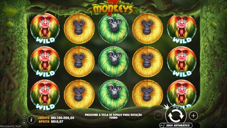 7 Monkeys™ por Pragmatic Play