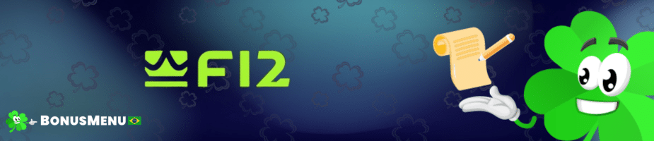 Banner ilustrativo para o guia de Como se Cadastrar no F12Bet, mostrando o mascote de trevo da sorte ao lado do logo da F12.