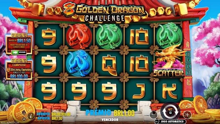 Tema e símbolos 8 Golden Dragon Challenge™