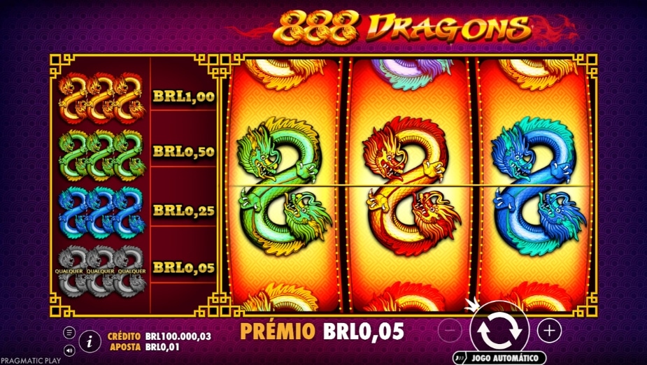 Tema e símbolos 888 Dragons™