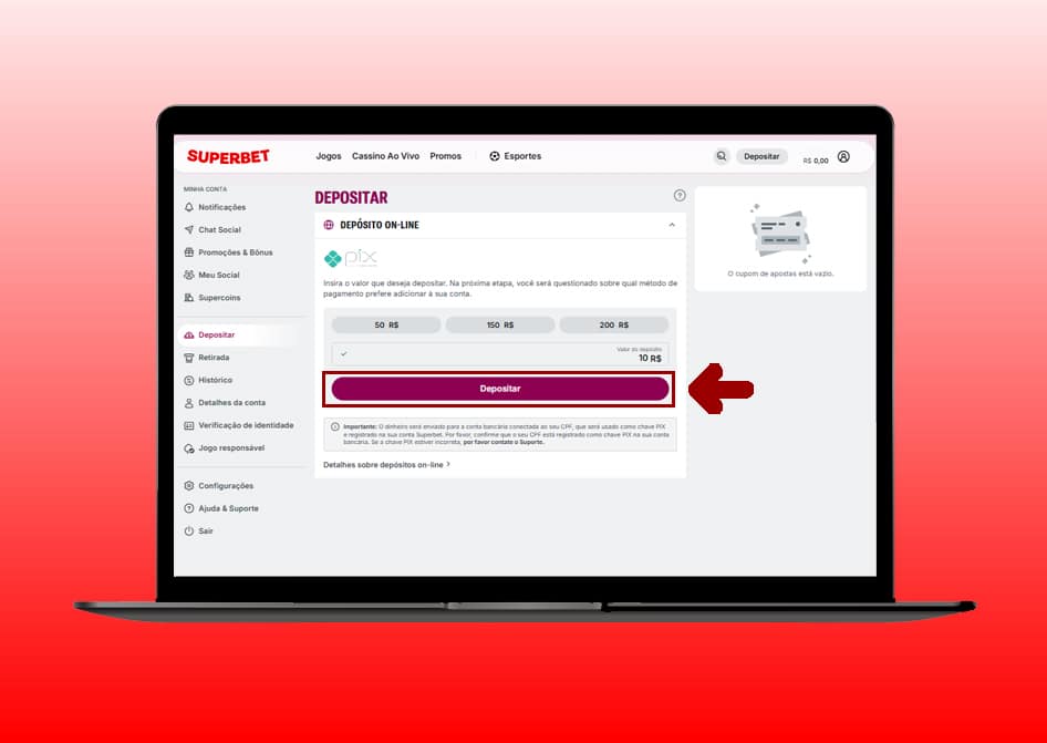 depositando na superbet