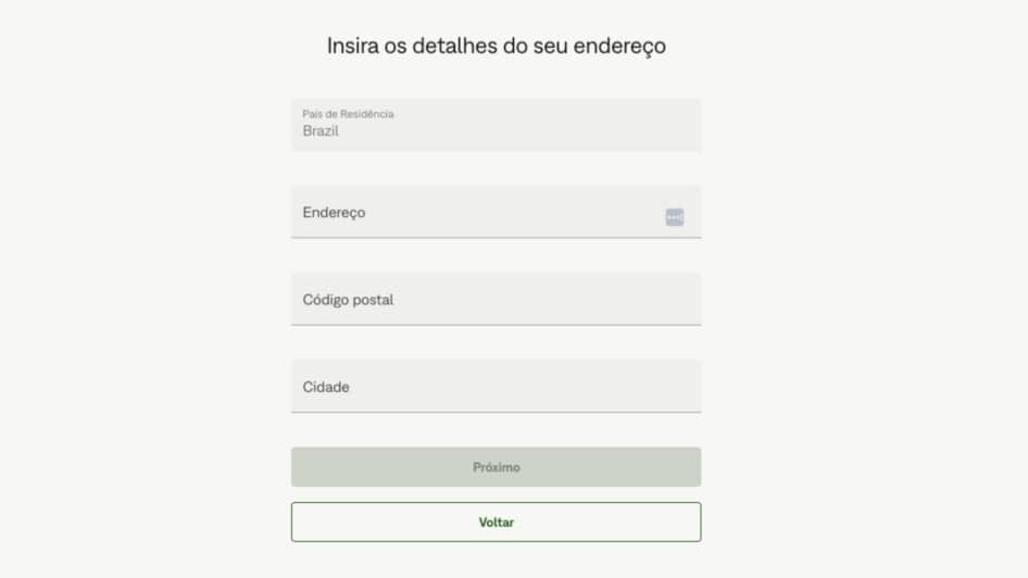 Preenchimento de endereço, codigo postarl e cidade na Neteller para criar conta e depositar em cassinos online