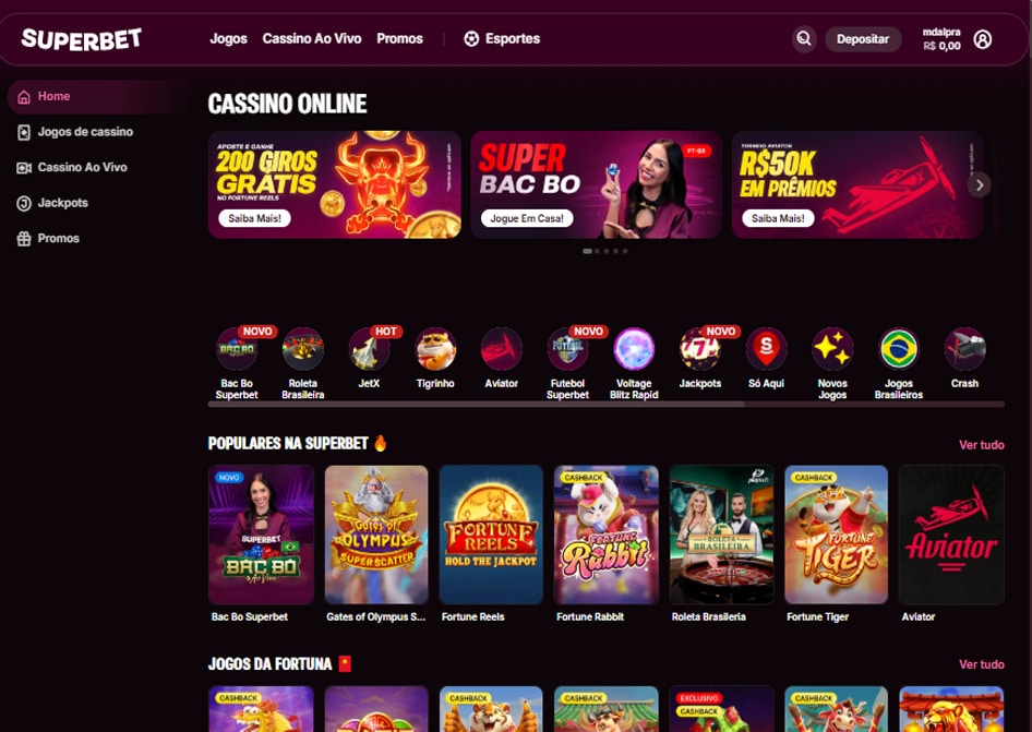 jogos de cassino superbet