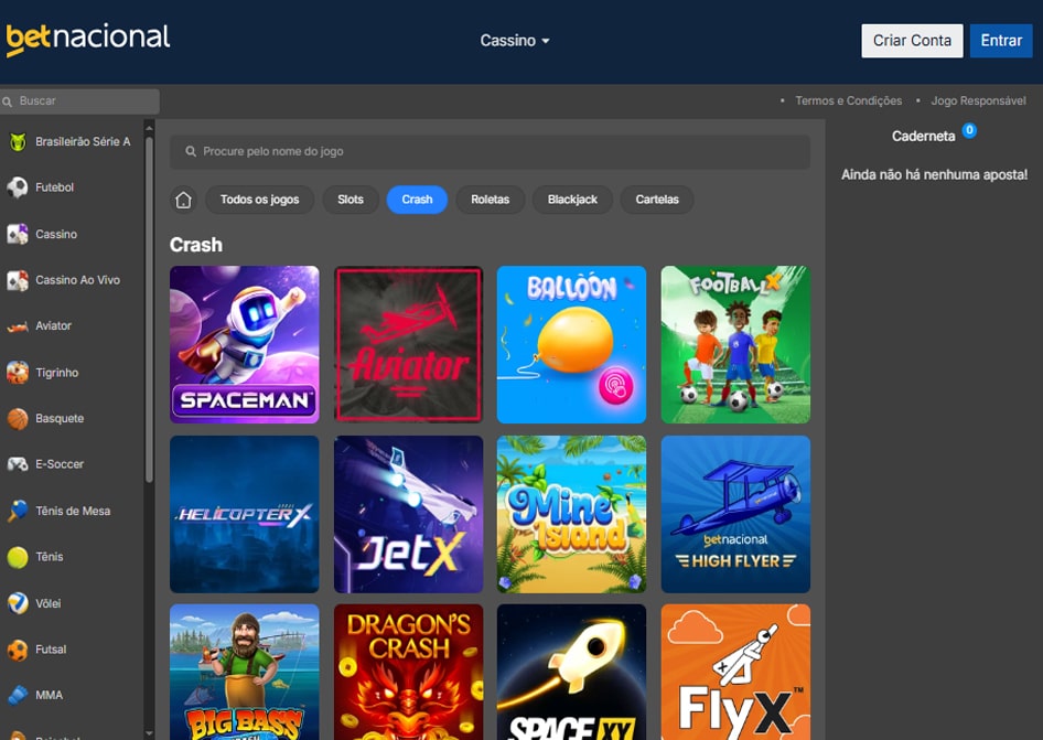 jogos crashes betnacional