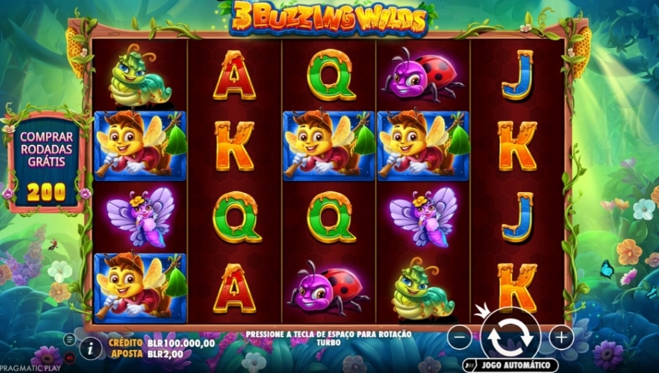 3 Buzzing WildsTM por Pragmatic Play