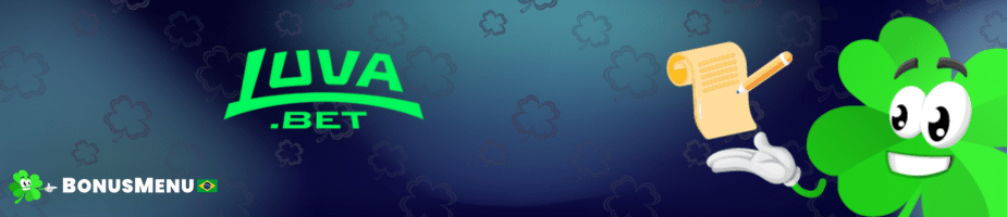 Banner ilustrativo para o guia de Cadastro Luva Bet 2025, mostrando o logo da Luva.bet e seu mascote, um trevo da sorte, segurando um pergaminho.