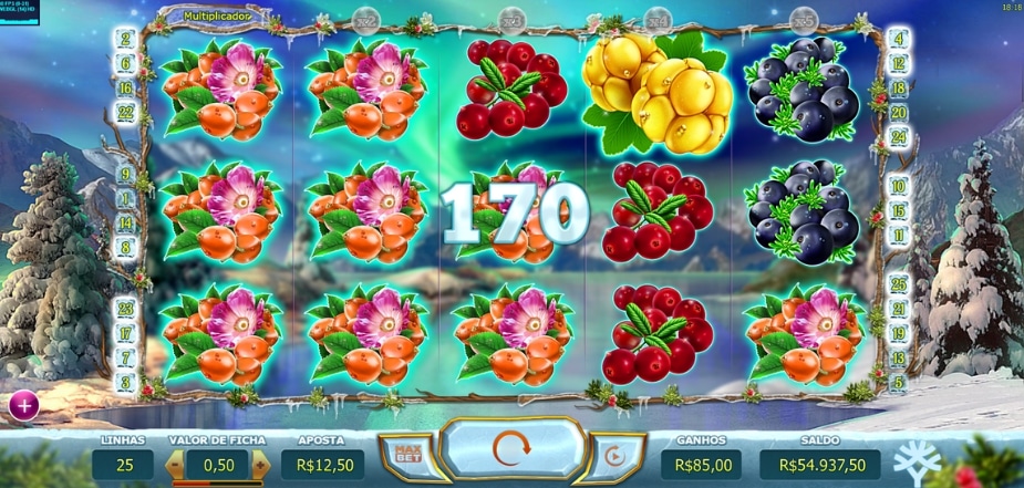 Prévia de vitória do caça-níqueis Winterberries