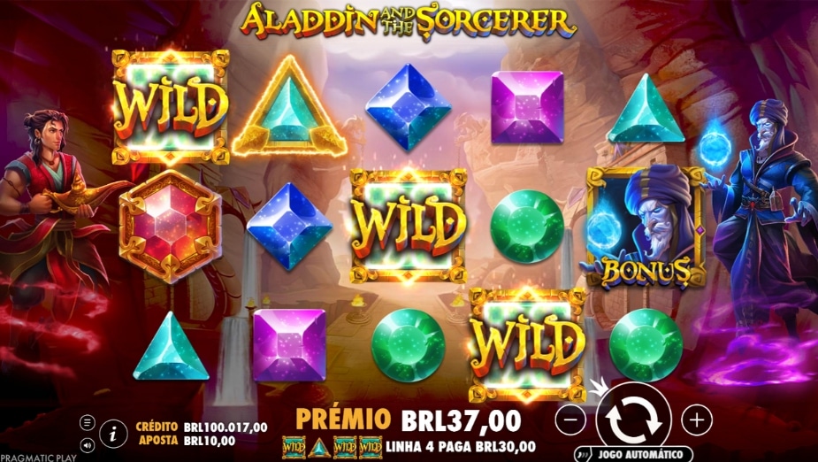 Tema e símbolos Aladdin and the Sorcerer™