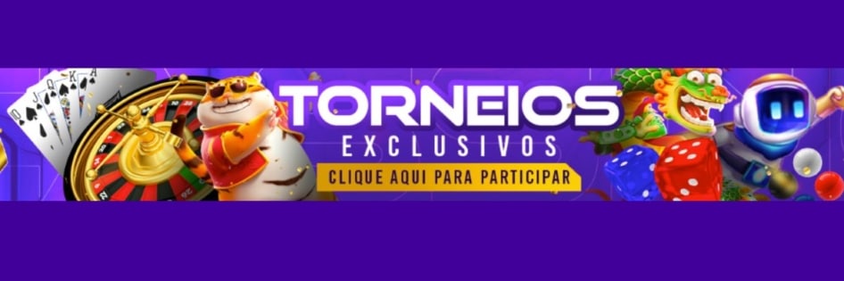 Lobby de Torneios da Lance de Sorte, com destaque para um 'Torneio exclusivos' e o botão 'Clique para participar' em evidência.