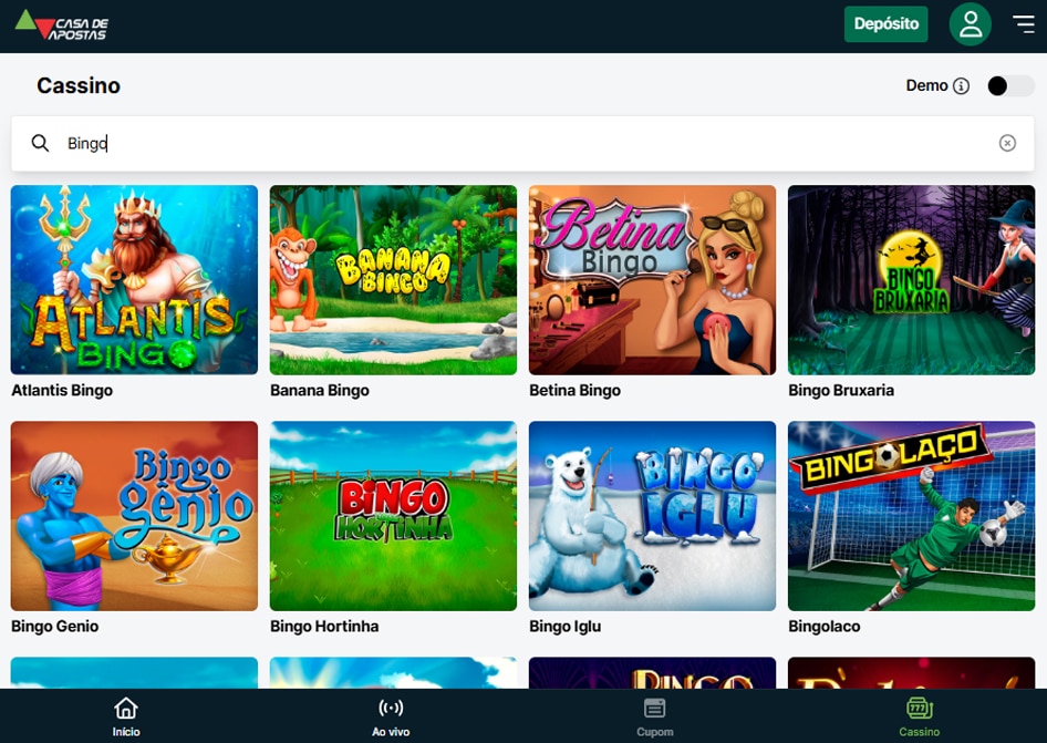 bingo casa de apostas