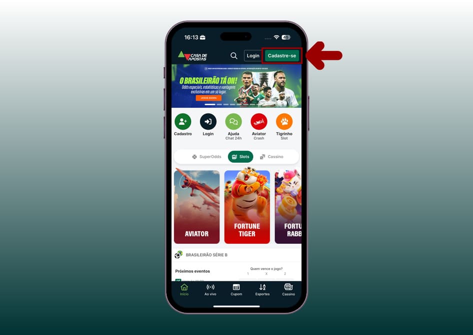 cadastro casa de apostas app 2