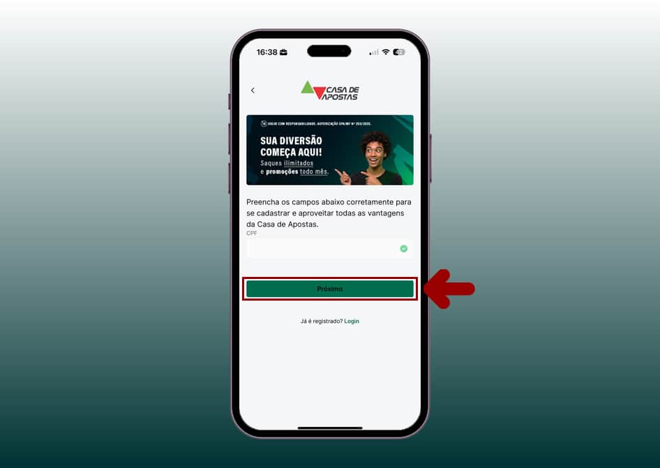 cadastro casa de apostas app 3