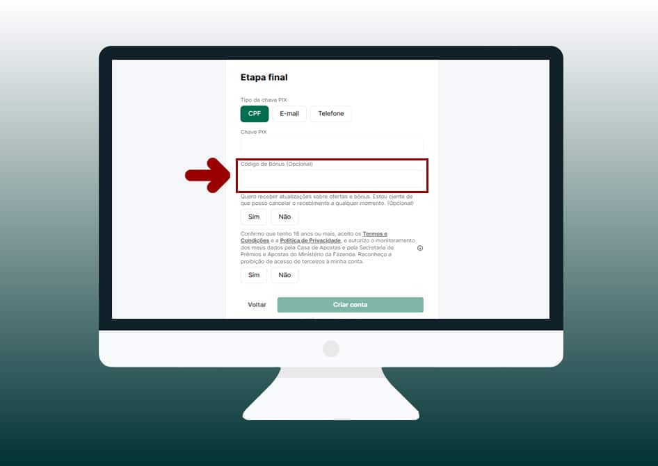 codigo promocional casa de apostas cadastro 2