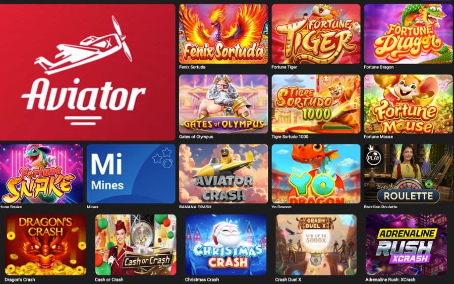 Área de jogos da Lance de Sorte mostrando o Aviator da Spribe para participar do cashback diário
