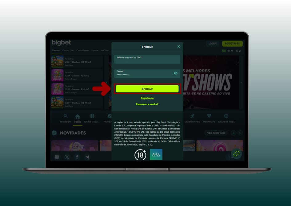 login bigbet computador 3