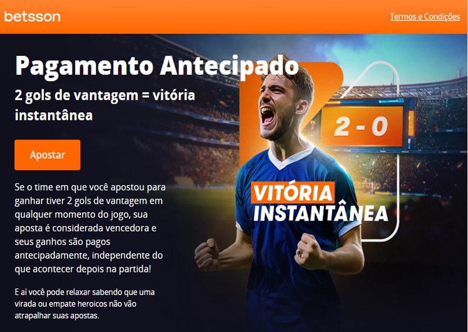 pagamento antecipado betsson