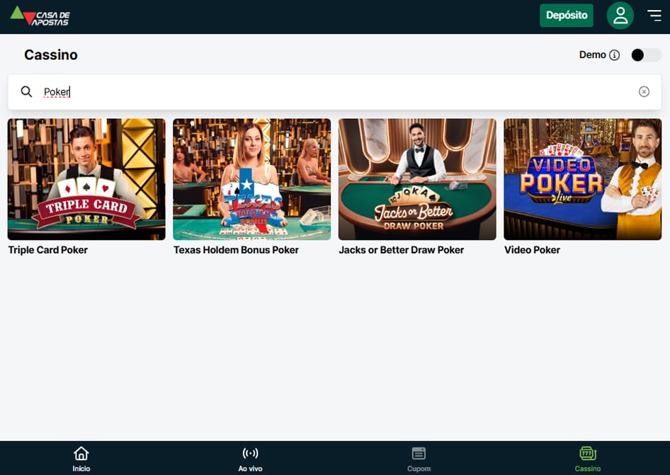 poquer casa de apostas
