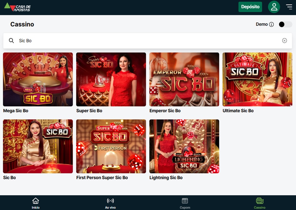 sic bo casa de apostas