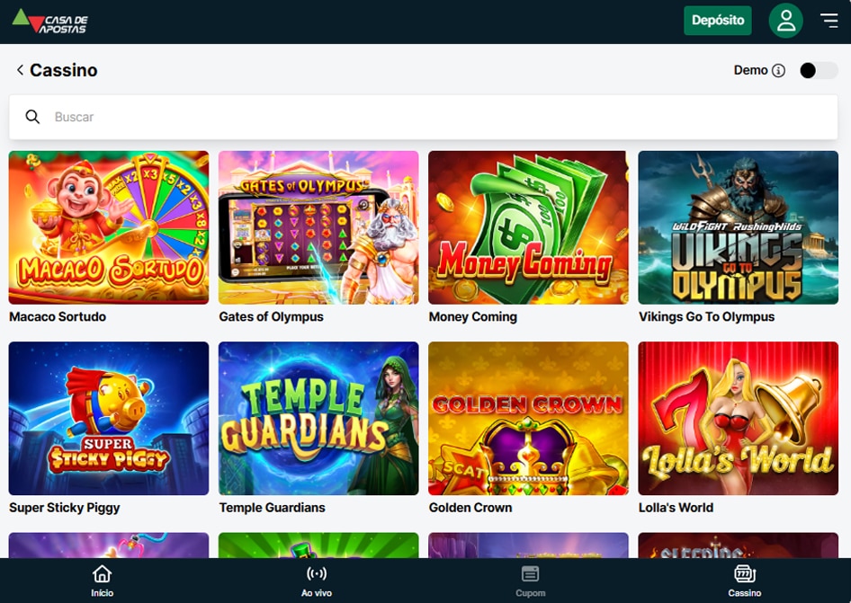 slots casa de apostas