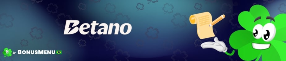 Banner do cadastro Betano no BonusMenu, com logo da Betano e mascote trevo verde segurando um formulário.