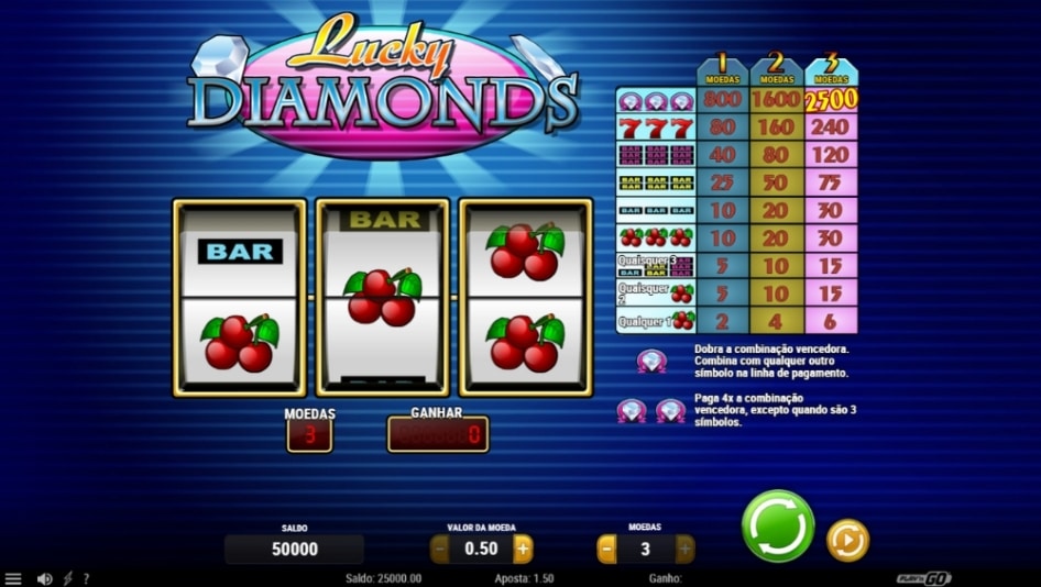Lucky Diamonds por Play'n GO