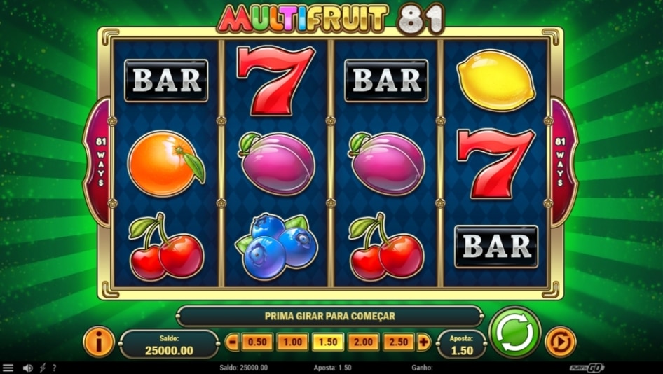 Multifruit 81 por Play'n GO