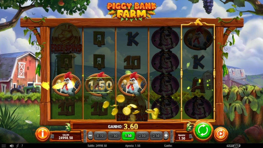 Tema e Símbolos Piggy Bank Farm