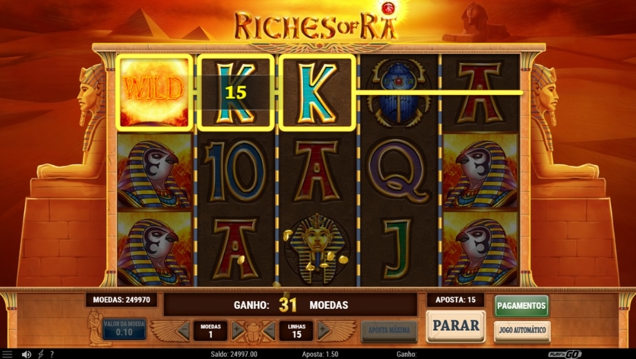 Tema e Símbolos Riches of Ra