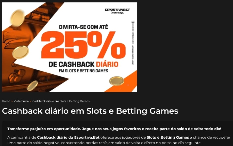 esportiva-bet-cashback-25-slots