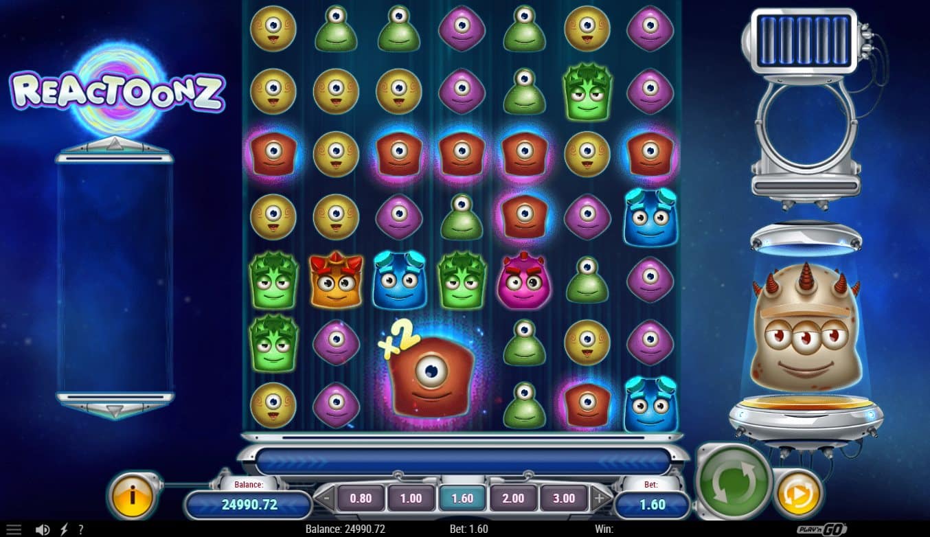 Multiplicador de caça-níquel online Reactoonz
