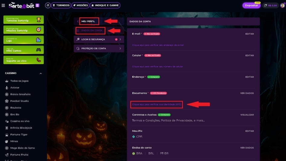 sortenabet-cassino-kyc