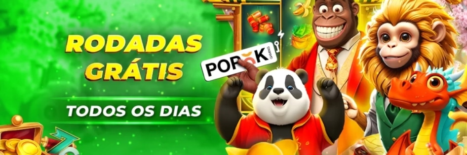 Banner da promoção Rodadas Grátis 7Games, com texto “rodadas grátis todos os dias” sobre fundo verde e mascotes de slots em destaque.
