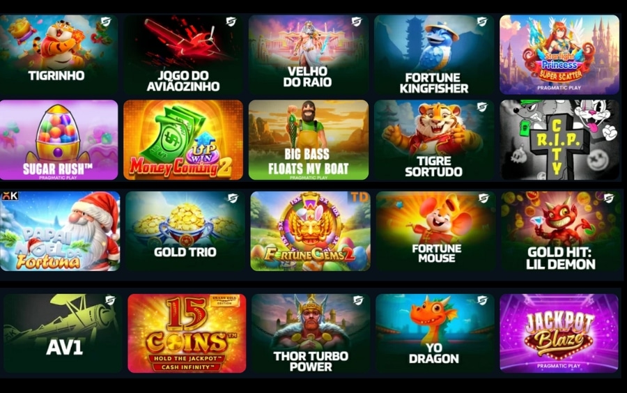 Grade de slots qualificados para o Cashback Diário Segurobet