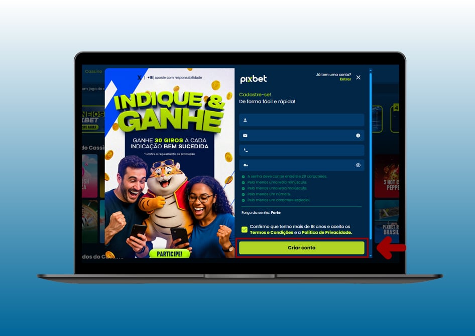 cadastro pixbet computador 3