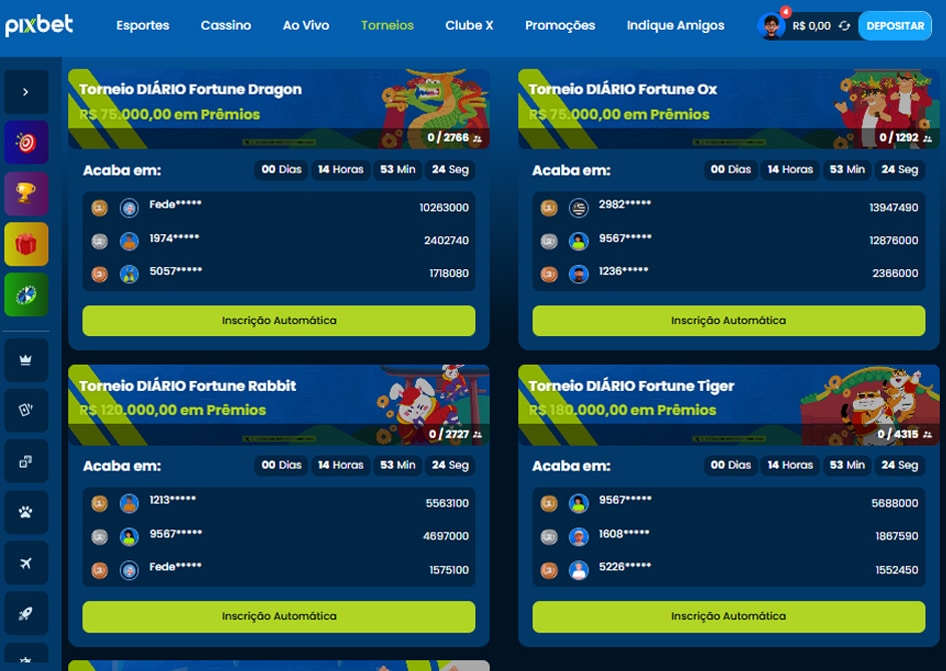 torneios pixbet