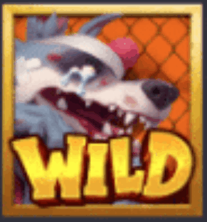 Símbolo Lobo Wild slot Three Crazy Piggies por PG Soft