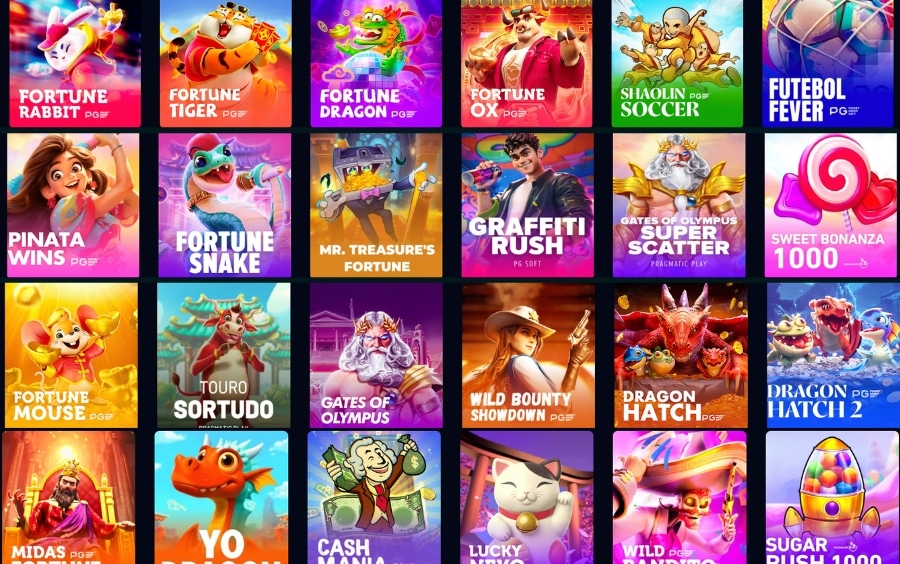 Área de slots ApostaTudo com jogos elegíveis para a promoção de giros grátis em slots todo dia