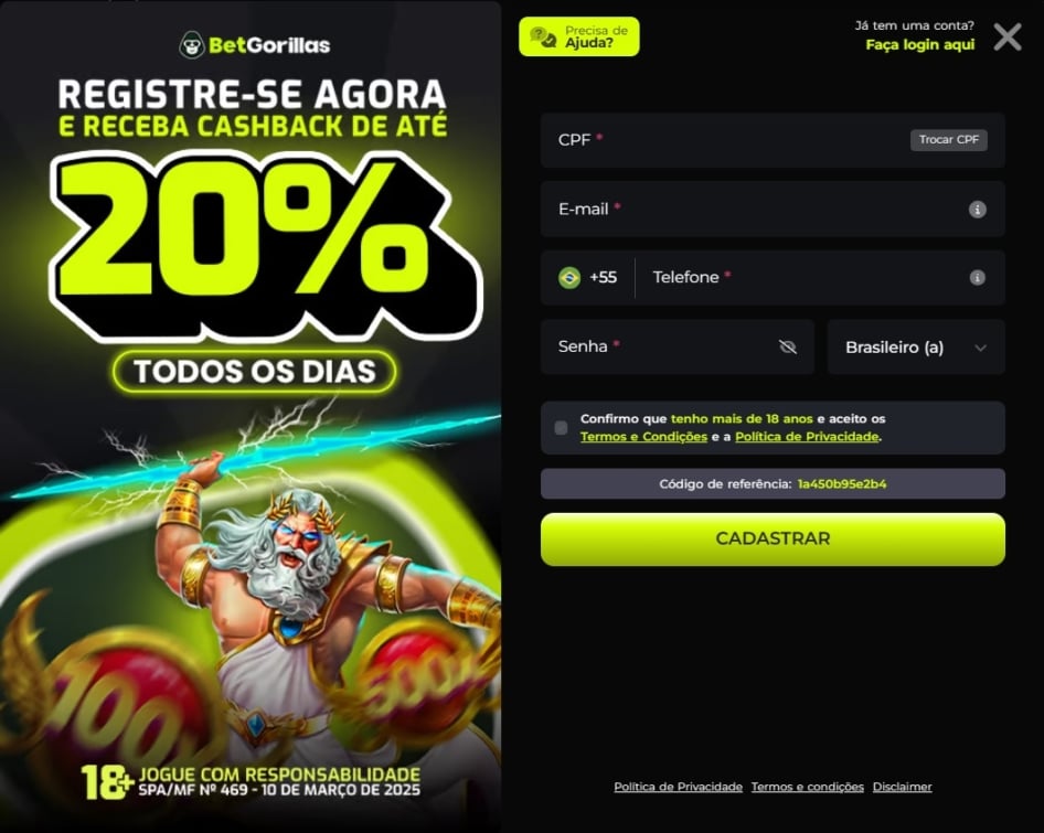 cashback-aviator-bet-gorillas-reividicar